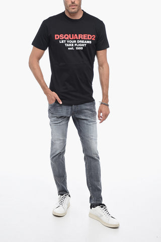 Crewneck T-shirt with Logo Print