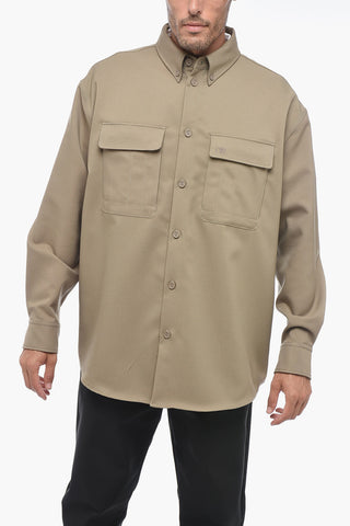 Sovracamicia Oversize con Colletto Button-Down