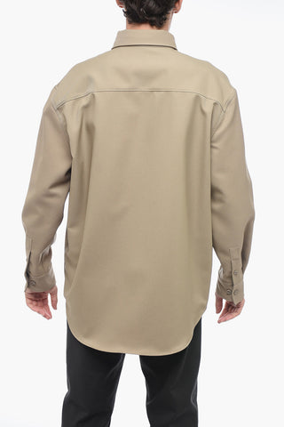 Sovracamicia Oversize con Colletto Button-Down
