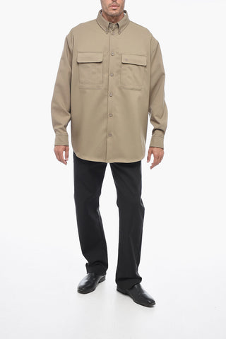 Sovracamicia Oversize con Colletto Button-Down