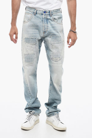 Jeans TWIST Effetto Vintage con Dettagli Patchwork 17cm