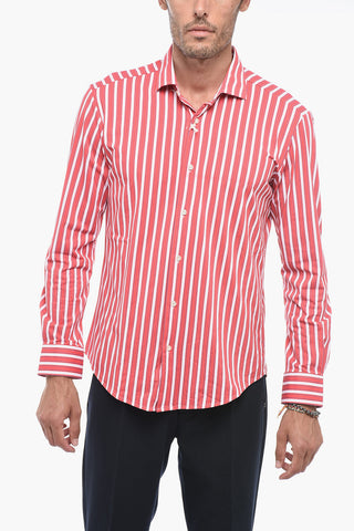 Stretch Shirt with Striped Pattern