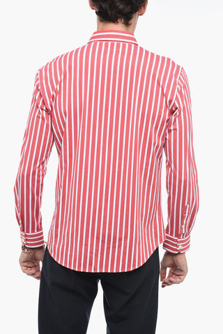 Stretch Shirt with Striped Pattern