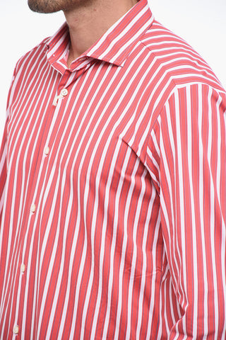 Stretch Shirt with Striped Pattern