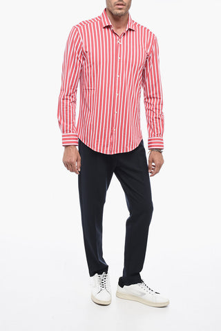 Stretch Shirt with Striped Pattern