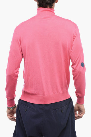 Turtleneck Sweater with Patchworks