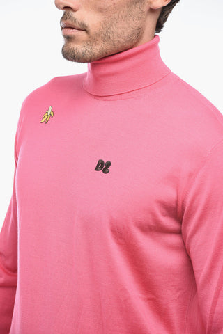 Turtleneck Sweater with Patchworks