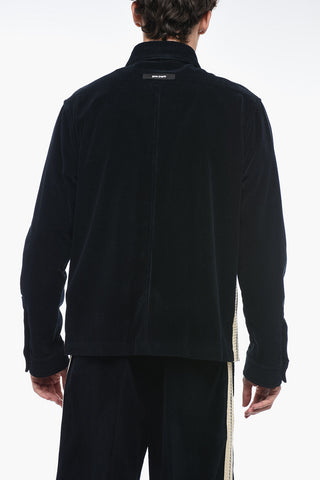 Corduroy TAPE Overshirt with Contrasting Bands