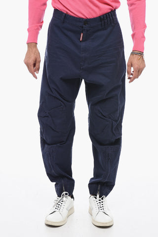 Cargo Pants with Patch and Zipped Hem