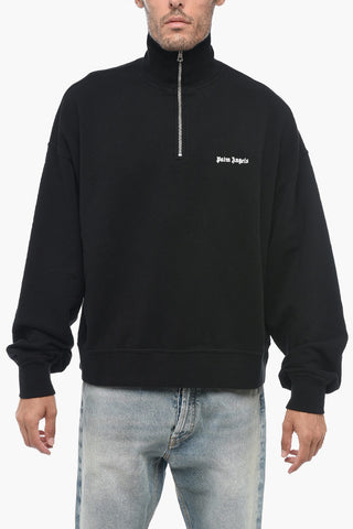 High Neck Brushed Cotton Sweatshirt