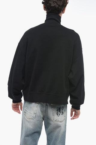 High Neck Brushed Cotton Sweatshirt