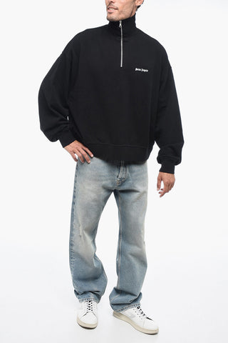 High Neck Brushed Cotton Sweatshirt