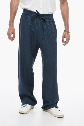 Jacquard Pyjama Pants with Logo Pattern