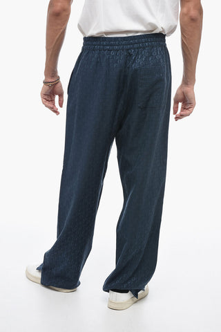 Jacquard Pyjama Pants with Logo Pattern