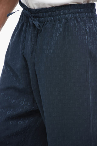 Jacquard Pyjama Pants with Logo Pattern