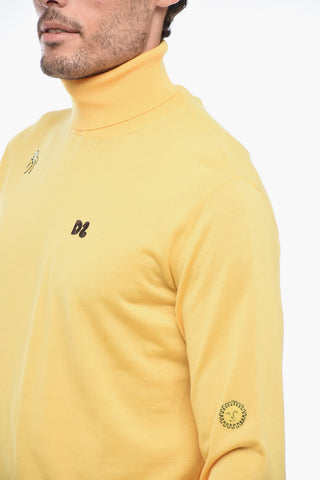 Maglia a Collo Alto con Patchworks
