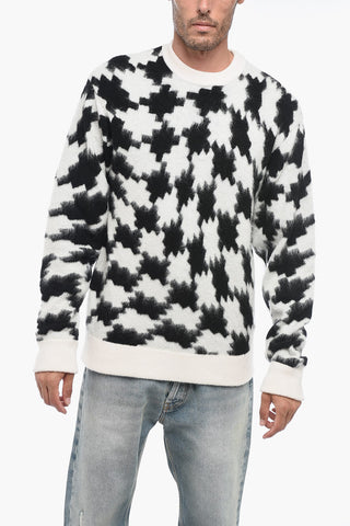 Pullover in Jaquard con Fantasia Geometrica