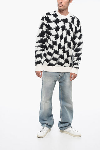 Pullover in Jaquard con Fantasia Geometrica
