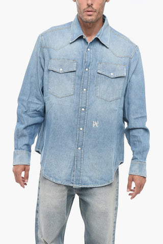 Embroidered MONOGRAM Denim Shirt
