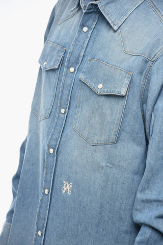 Embroidered MONOGRAM Denim Shirt