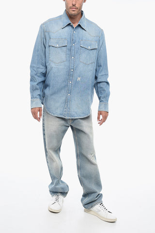 Embroidered MONOGRAM Denim Shirt