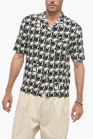 Monogram Bowling Shirt with Breast-pocket