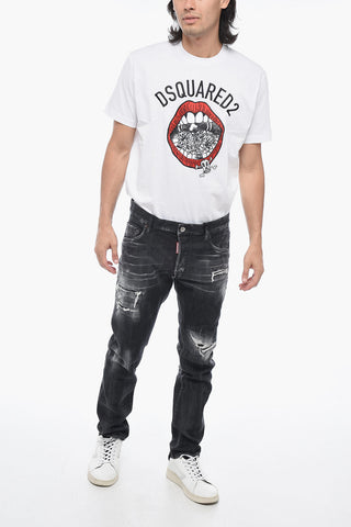 Jeans Skater Effetto Distressed 