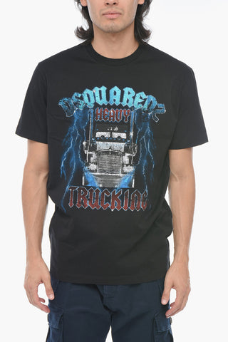 Crewneck T-shirt with Graphic Print