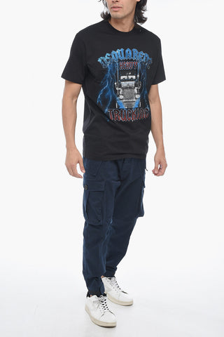Crewneck T-shirt with Graphic Print