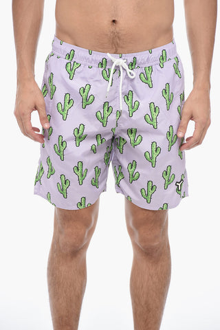 Costume Boxer con Stampa Cactus