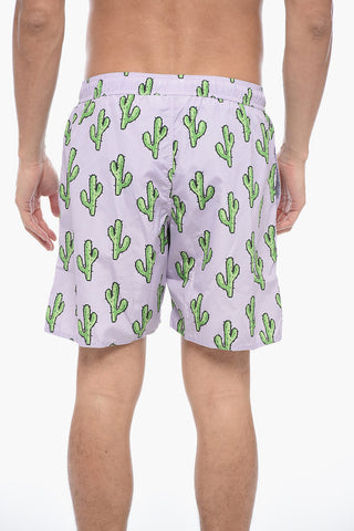 Costume Boxer con Stampa Cactus