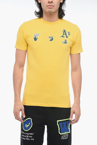 AXEL ARIGATO Printed T-shirt with Embroidered Lettering