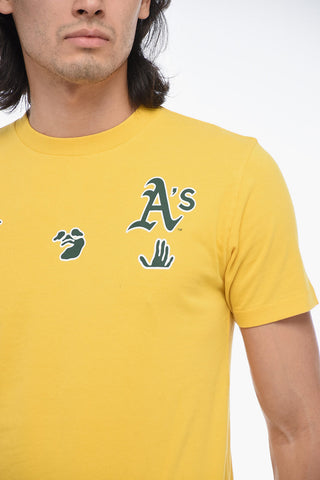 AXEL ARIGATO Printed T-shirt with Embroidered Lettering