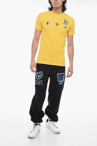 AXEL ARIGATO Printed T-shirt with Embroidered Lettering