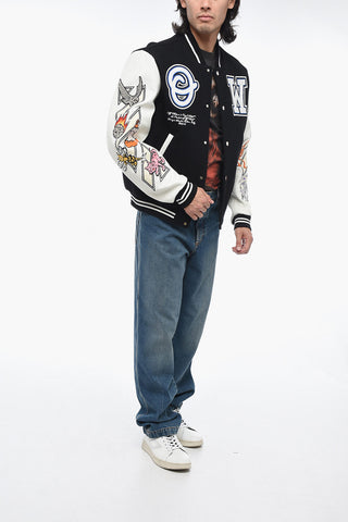 CHICAGO BULLS Varsity Bomber with Patchwork