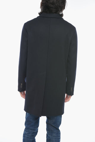 Virgin Wool Coat with Flap Pockets