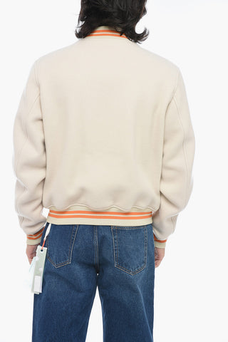 SEASONAL Bomber Varsity in Lana con Patch