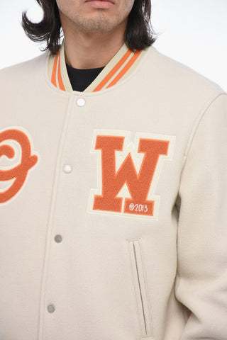 SEASONAL Bomber Varsity in Lana con Patch