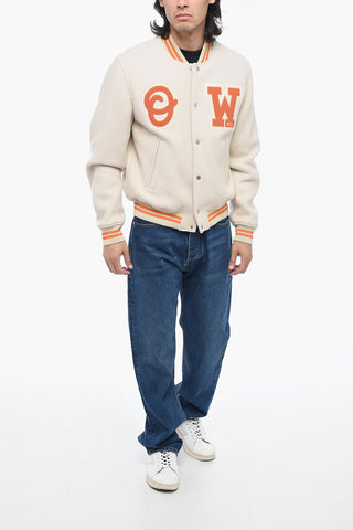 SEASONAL Bomber Varsity in Lana con Patch
