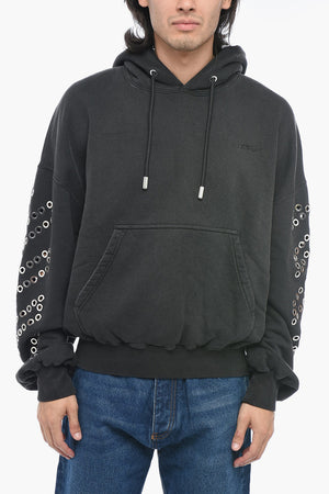 Oversized Hoodie With Eyelet Detail