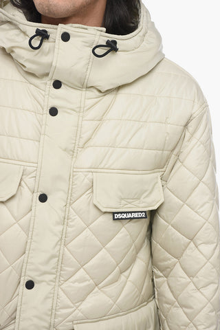 Quilted Multipocket Parka with Hood