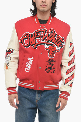 CHICAGO BULLS Varsity Bomber with Patchwork