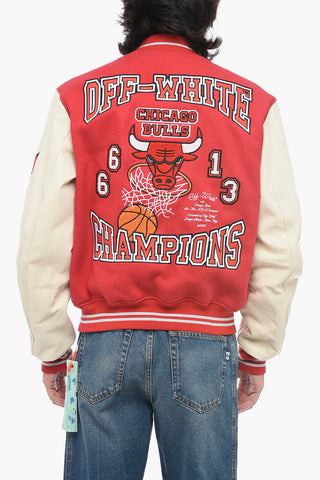 CHICAGO BULLS Varsity Bomber with Patchwork