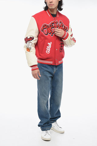 CHICAGO BULLS Varsity Bomber with Patchwork