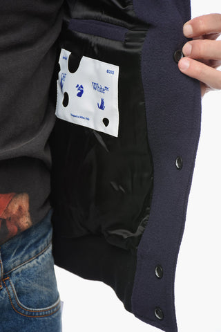 Leather Varsity Bomber with Patchwork