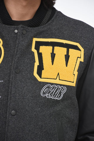 CAT Varsity Bomber with Patchwork