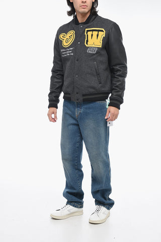 CAT Varsity Bomber with Patchwork