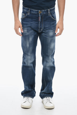 Distressed FLARE BOOTCUT Denims with Dark Wash