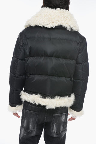 Piumino Shearling con Dettaglio Fibbie