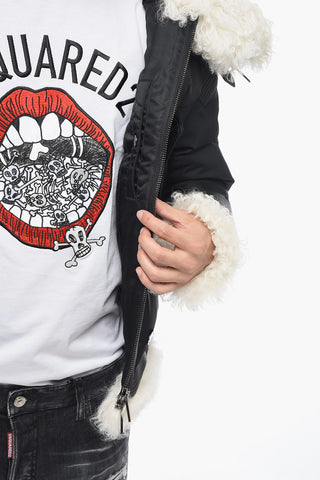 Piumino Shearling con Dettaglio Fibbie